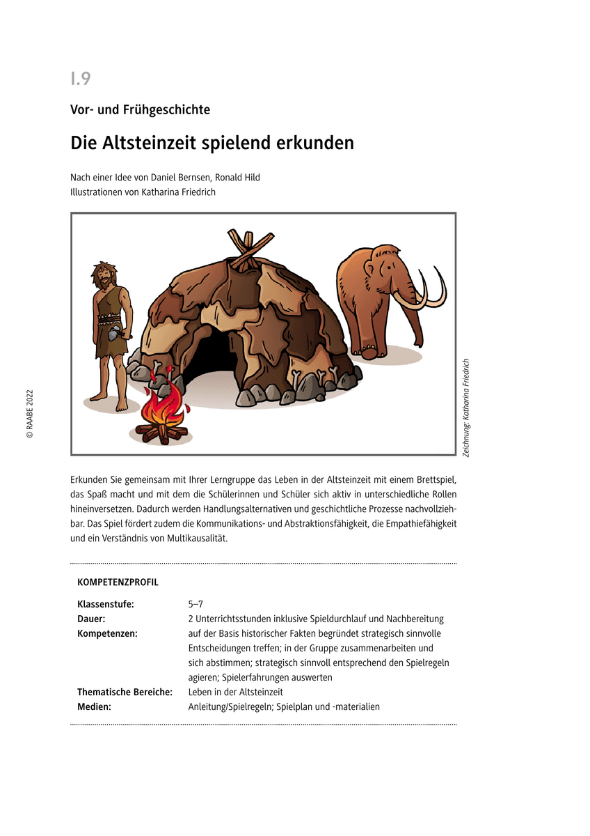 Die Altsteinzeit spielend erkunden Die Altsteinzeit spielend erkunden