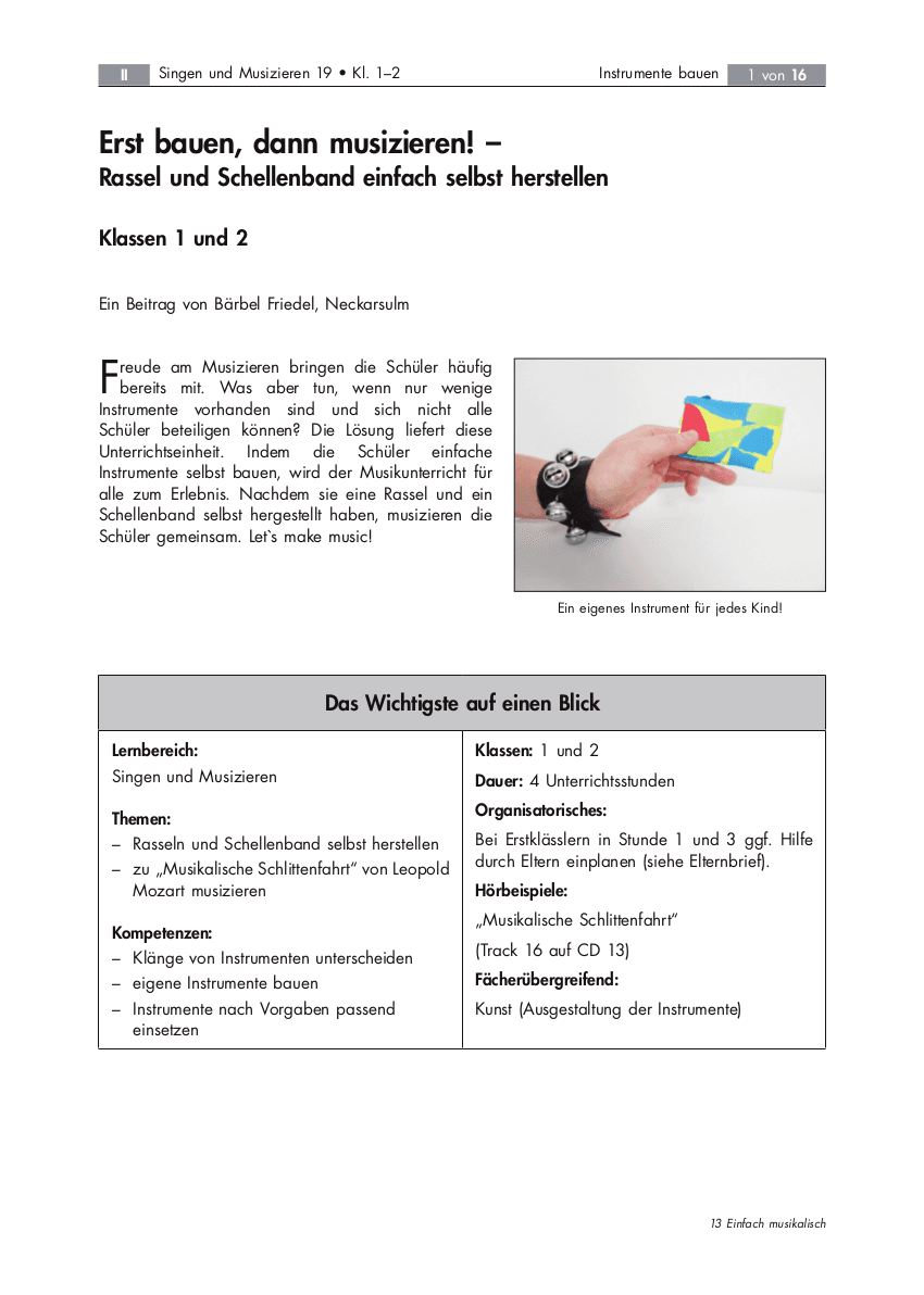 Rassel und Schellenband einfach selbst herstellen Rassel und Schellenband einfach selbst herstellen