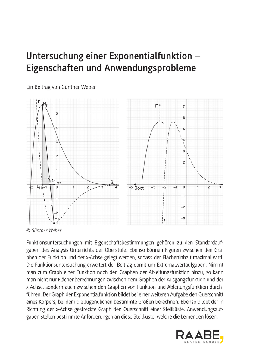 Untersuchung einer Exponentialfunktion Untersuchung einer Exponentialfunktion